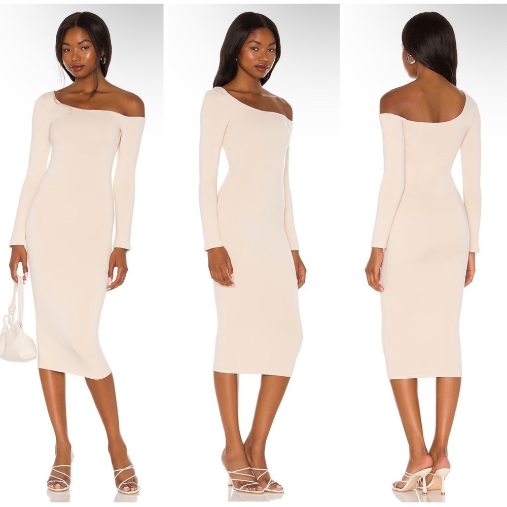 Re Ona Off Shoulder Dress in Ivory Size S